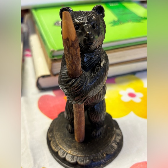 Estate Black Forest Bear Pencil Holder Vintage/Antique - Picture 9 of 13